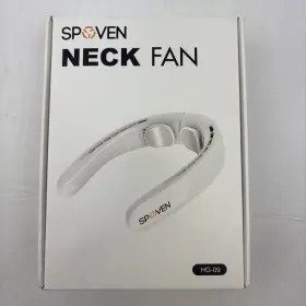 Hg-09 Spoven Spoken Neck Fan Portable Rechargeable Usb White Comfortable Hot Weather
