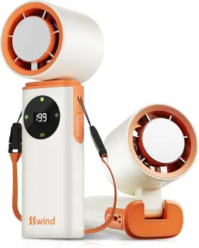 Sswind 313112220298 6000mah Portable Handheld Fan With Ice Cooling 199 Levels Stepless Speed 20h L