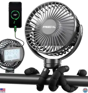 B08znbtvsg Stanley Portable Stroller Fan 12000mah Battery Flexible Tripod Clip-on And Handheld