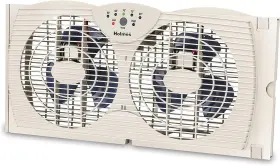 Star Elite Inc. 726084349384 Holmes Dual Blade Digital Window Fan With Programmable Thermostat Control