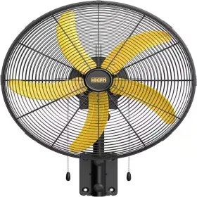 Stbine 726084391550 20 Inch Yellow Wall Mounted Fan 3-speed Oscillating Heavy Duty For Garage W