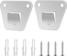 5dckybswb Styquenzer 583429 1 2-set Heavy Duty Wall Mounting Fan Brackets - Solid Steel Oscillation Silver
