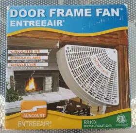 Rr100 Suncourt 066028000408 Entreeair Door Frame Fan Corded White Entree Air In Box