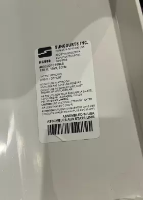 Hc600 Suncourt Equalizer Ez8 Heating Air Conditioning Register Booster Fan #2