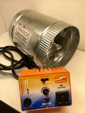Vt-df6 Suncourt/ventech 6 Inch 240cfm Duct Booster Fan With Free Ductstat
