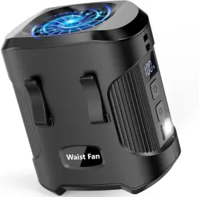 Bx-f225 Sunoony Portable Waist Fan Rechargeable Battery Powered Clip Wearable Flashlight