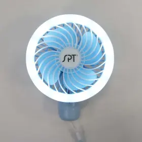 Sf-007b Sunpentown Rechargeable Personal Hand-held Fan With Led Light - Blue #3