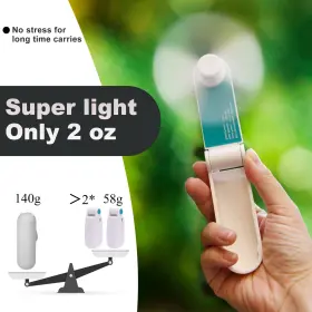 Supabear 778601625730 Personal Handheld Fan Mini Portable Pocket Small Travel Eyelash Fans Usb Rec #3