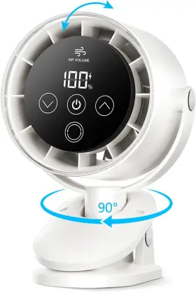 Suyraki 313042776780 3 In 1 Portable Desk Fan Rechargeable Led Display Clip On 100 Speeds Strong