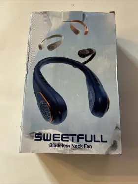 Sweetfull 042423199596 Portable Bladeless Neck Fan Hands-free Usb Rechargeable Personal Cooling