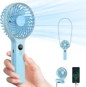 Hf002 Sweetfull Handheld Fan Portable 5000mah 8.5in 3.9in 1.5in Blue