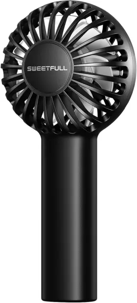 Mpf2023 Sweetfull Mini Portable Fan Powerful Handheld Rechargeable 3 S Black