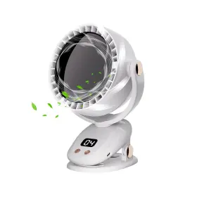 Syboyege 586159332076 Bladeless Clip Fan - 6-speed Adjustable Rechargeable Desk With 3600mah B