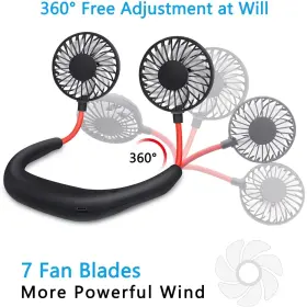 Sz-jiahaiyu 711449741271 Neck Fan Portable Face Personal Usb Hands-free Mini Wearable #2