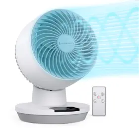 Tf017 Taotronics Desk Fan Oscillating Remote Control 3 Speeds Led Touch 8-hour Ti