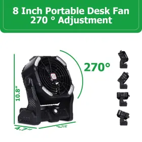 X26-bl Tdlol Battery Powered Fan 20000mah Coldless Rechargeable Portable 270 He #3
