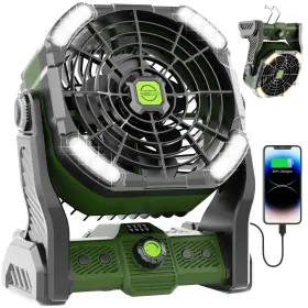 X26-gr Tdlol 20000mah Portable Camping Fan Rechargeable For Travel Battery Po