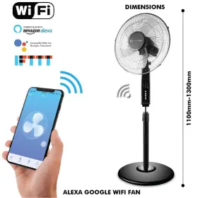 Tfxa16b Technical Pro 16 Inch Wifi Oscillating Fan Black Voice Control Smart Home App #2