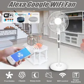 Tpfxa16w Technical Pro 16 Inch Smart Oscillating Pedestal Fan Wifi 3-speed Alexa Timer #3