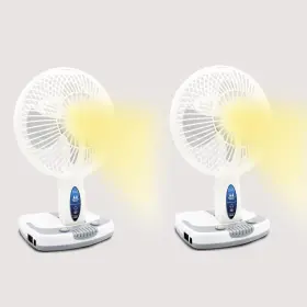 Tpof6w Technical Pro 2 Set Adventure Series Rechargeable Desk/wall Fan W Led Work Lamp