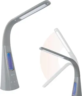 F261g9-shpr Technologies Cool Breeze Led Lamp With Fan Gray - 3-speed Bladeless And 5 Brightness Sett