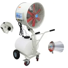 239718 Techtongda Industrial Misting Cooling Spray Fan With 15.8gal Water Tank 2800rpm