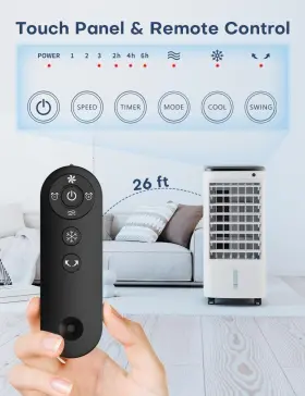 Temeike 703052260704 Evaporative Air Cooler Swamp Conditioner With 12h Timer For #2