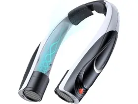 Tenvolti 797606834107 Q5 Neck Fan Black-white One Size
