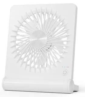 Tevelecin 753775360168 Small Desk Fan Rechargeable Usb Battery Operated Ultra Quiet Strong Wind