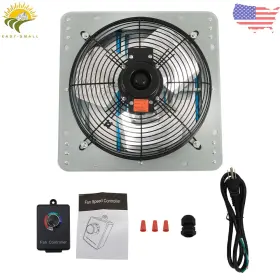 Esl1131570 Thomletha High Speed 12 Inch Wall Mounted Shutter Exhaust Fan Aluminum With Controller 940cfm