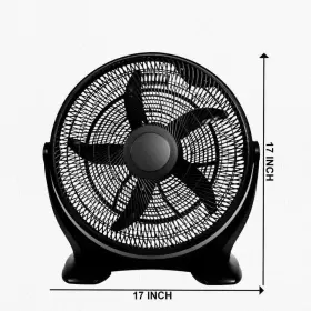 Dhs-ydw1-8251 Tidoin Standalone 14 Inch Floor Fan 3-speed Oscillating Quiet Tandem Plastic Black #2