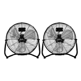 Dhs-ydw11-935 Tidoin Floor Fans 20 Inch 2-pack 3-speed High Velocity Heavy Duty Metal Tandem Black