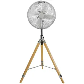 V-xy-016 Tidoin Floor Fan 17 Inch 3-speeds Plug-in Aluminum Silver With Oscillation Angle 70