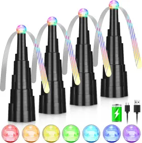 Qcff4p Tihilgam Fly Fans For Tables Rechargeable Fan Table Top With Led Light Spin