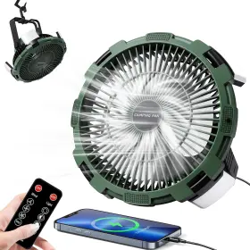 F901 Tm 313053861888 Camping Fan With Led Lantern 8000mah Rechargeable Battery Powered Tent For