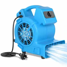 Tmwings 744759619174 1 /8 Hp Air Mover 500cfm 3 Speeds Blower Fan 2 Inch Blue With Handle