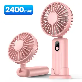 Topk 744759578396 3-in-1 Portable Mini Fan Usb Rechargeable Handheld Neck Foldable