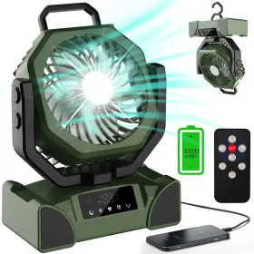 Topported 717326211996 20000mah Portable Camping Fan Rechargeablemax 68 Hrs Runtime Batter