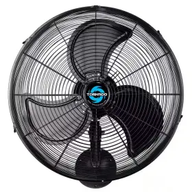 Tornado 445054381386 20 Inch Outdoor Rated Water Resistant High Velocity Metal Oscillating Wall Fan Blac