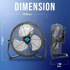 Tornado 810058283061 12 Inch High Velocity Metal Floor Fan 3-speed Powerful Cooling For Industria #2