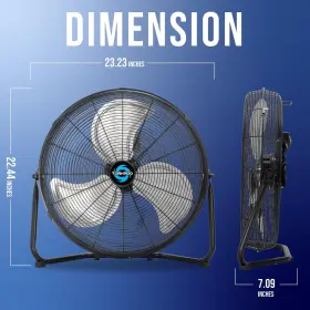 Tornado 810058283108 20 Inch High Velocity Metal Floor Fan 3-speed Powerful Cooling For Industria #2
