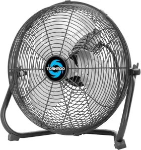 Tornado 810058283139 12 Inch High Velocity Metal Floor Fan 3-speed Powerful Cooling For Industria