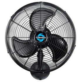 Tornado 810058283184 16 Inch Pro Series Waterproof Outdoor Oscillating Wall Mount Fan - High Veloc