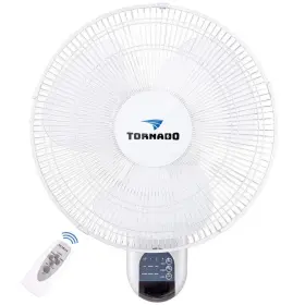 Tornado 810058283689 16 Inch 3-speed Wall Fan In White With Oscillating Head 6 Ft. Cord And