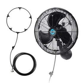 Tornado 810058285256 16 Inch Outdoor Wall Mount Fan With Pre-installed Misting Kit