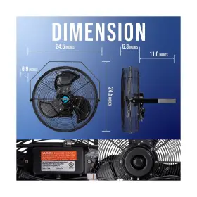 Hi-fan-20hvwm-wr-1p Tornado 20 Inch Outdoor Rated Ipx4 Water-resistant High Velocity Fan Industri #2