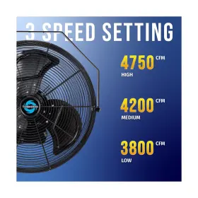 Hi-fan-20hvwm-wr-1p Tornado 20 Inch Outdoor Rated Ipx4 Water-resistant High Velocity Fan Industri #3