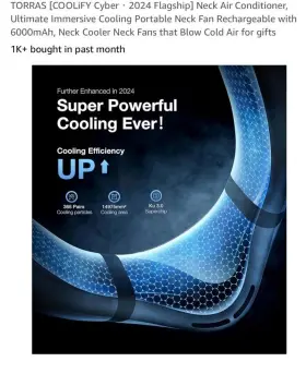 Torras 313115783752 Coolify Cyber 2024 Flagship Neck Air Conditioner Ultimate Immersive Co