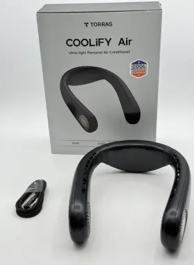B0cxsfj4s5 Torras Coolify Air Neck Fan Wearable Conditioner- 3 Speeds Black