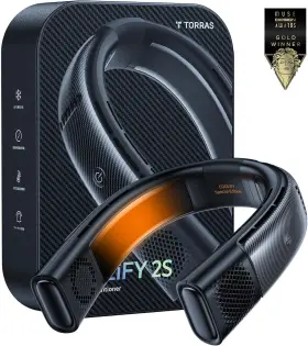 Torras-coolify2s Torras Coolify 2s Limited Version Neck Air Conditioner Orange-blue-change Fan